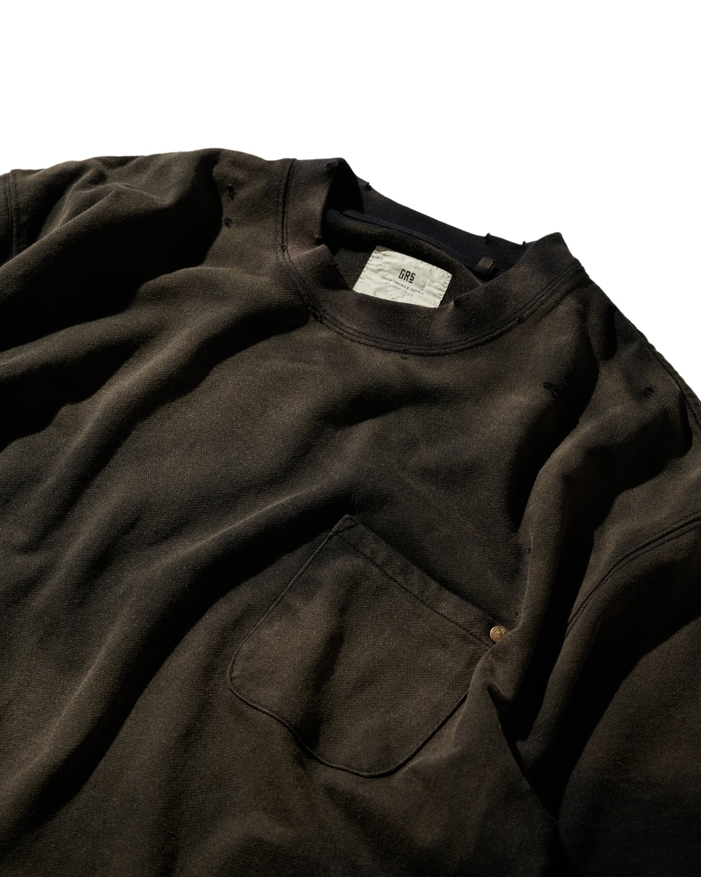 GRS SUN FADED S/S POCKET TEE / BLACK