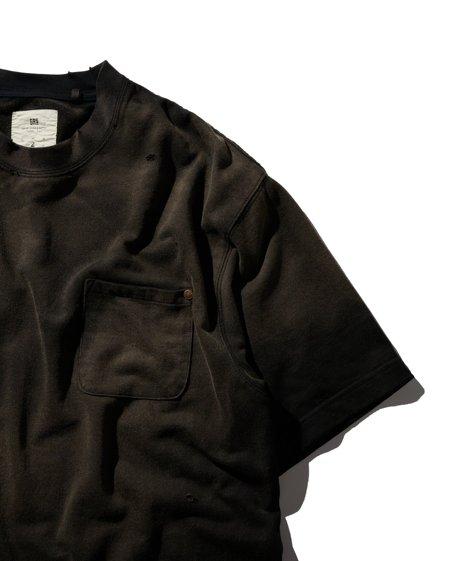 GRS SUN FADED S/S POCKET TEE / BLACK