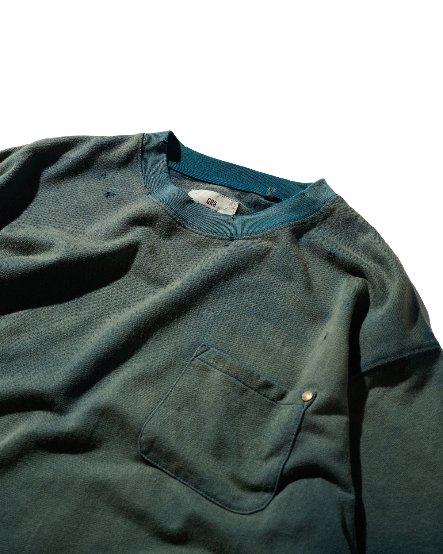 GRS SUN FADED S/S POCKET TEE / INDIGO
