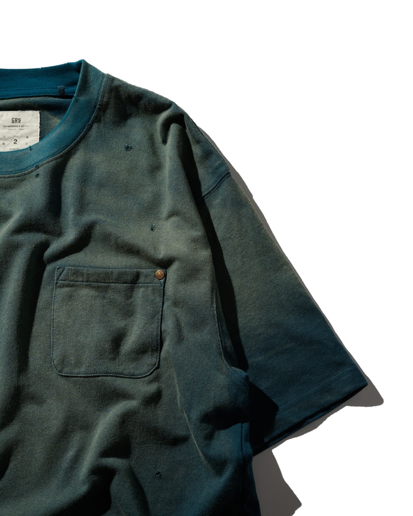GRS SUN FADED S/S POCKET TEE / INDIGO