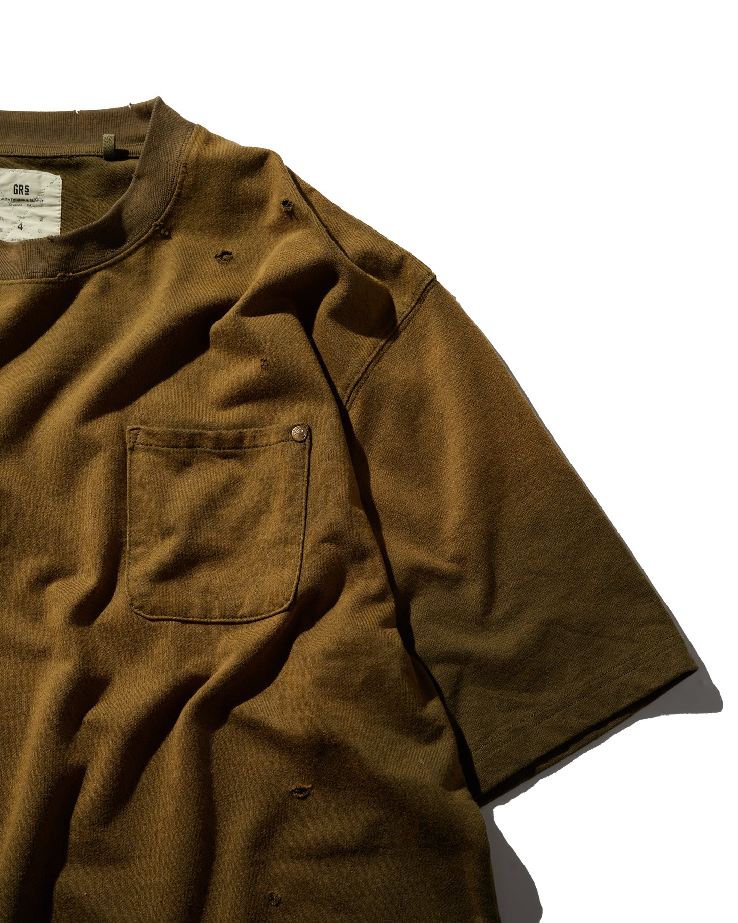 GRS SUN FADED S/S POCKET TEE / OLIVE