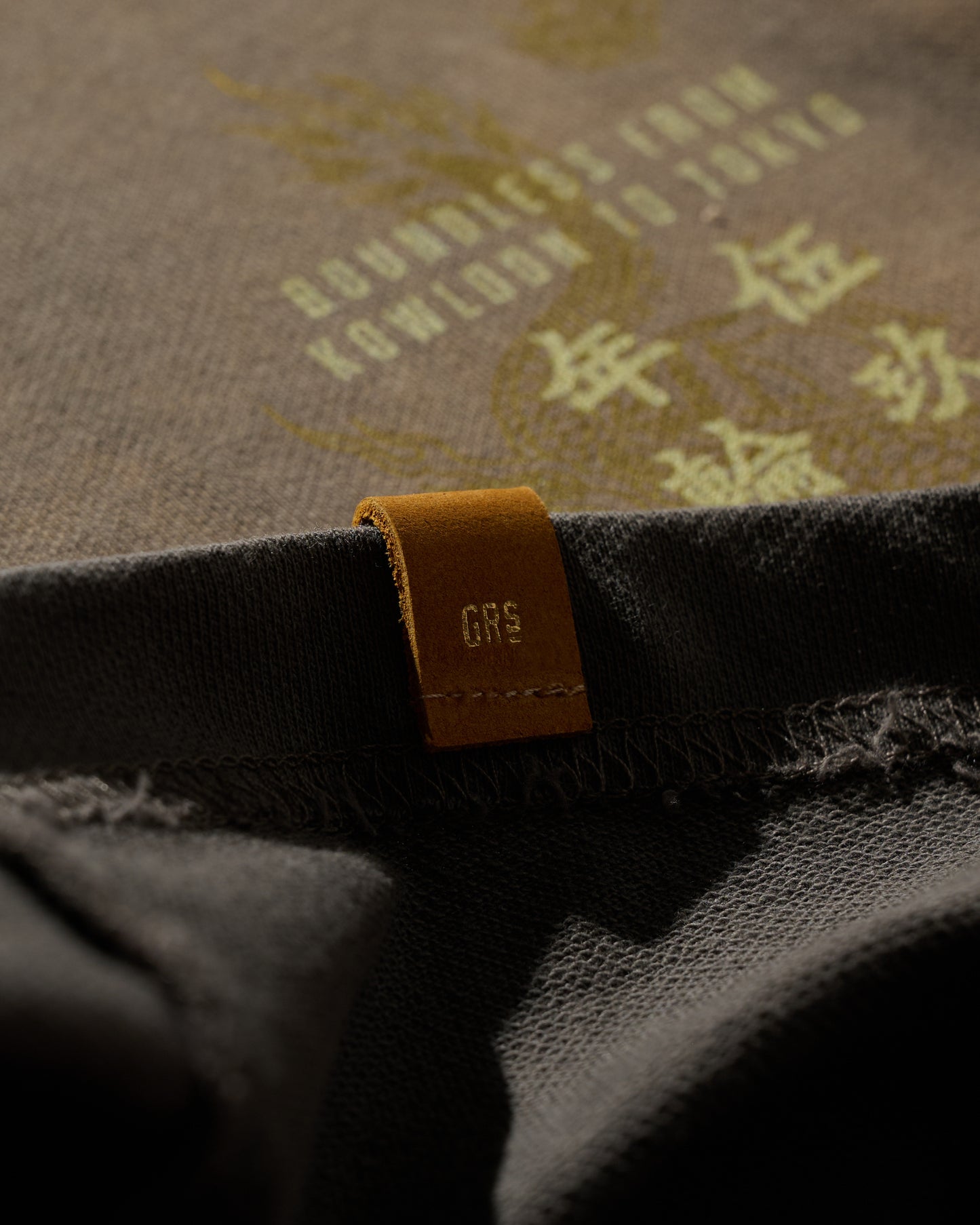 GRS X 59TATTOO SUN FADED LOGO JERSEY TEE / DARK GREY