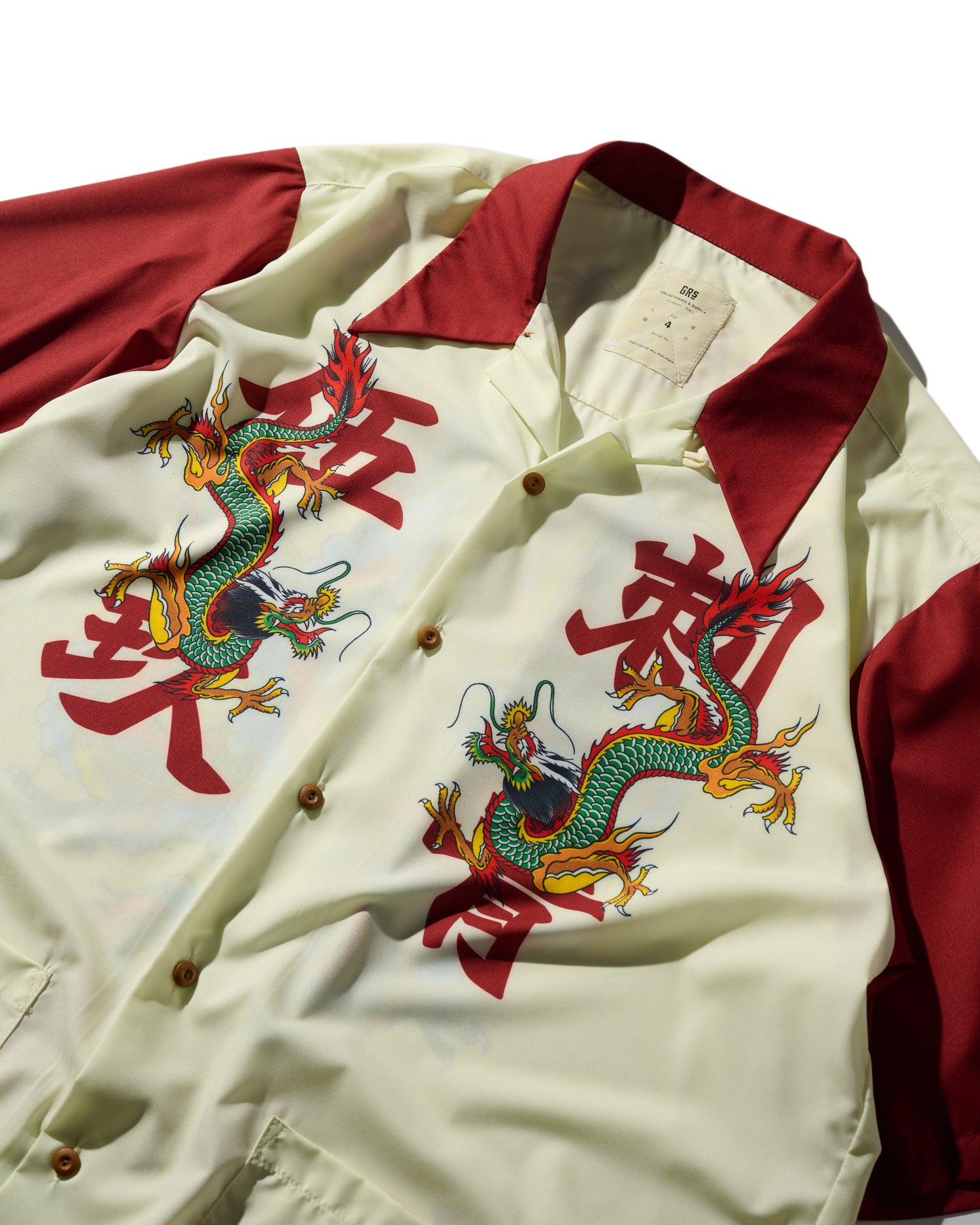 GRS X 59TATTOO OVERPRINT CAMP COLLAR SHIRT / DRAGON