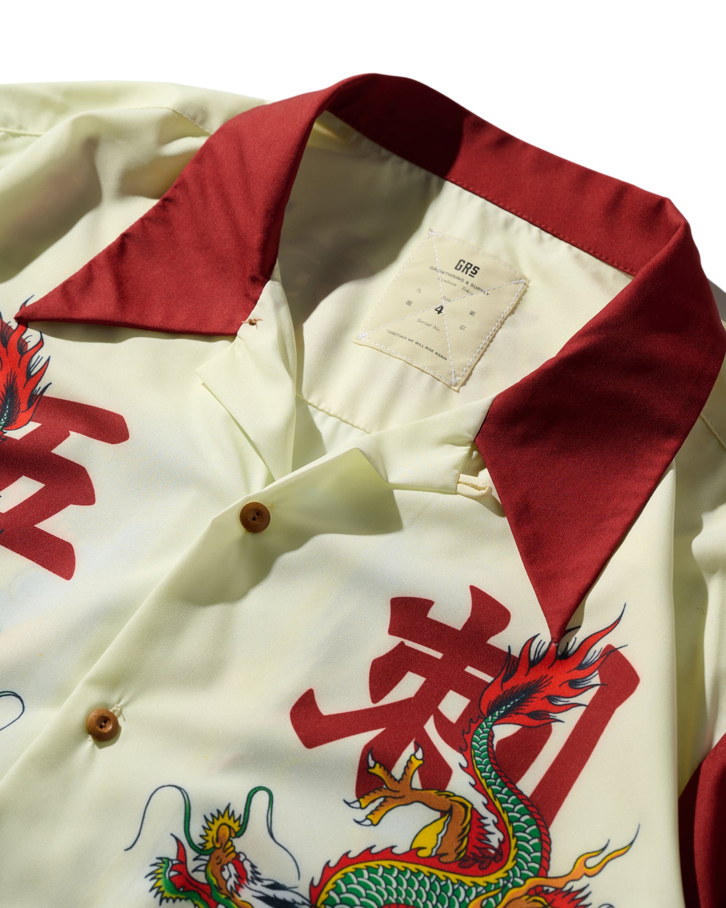 GRS X 59TATTOO OVERPRINT CAMP COLLAR SHIRT / DRAGON