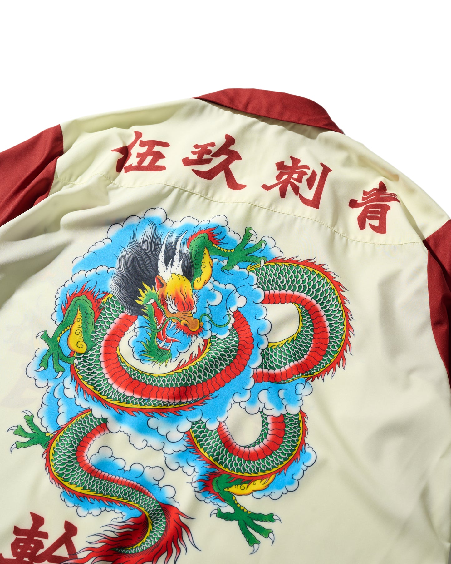 GRS X 59TATTOO OVERPRINT CAMP COLLAR SHIRT / DRAGON
