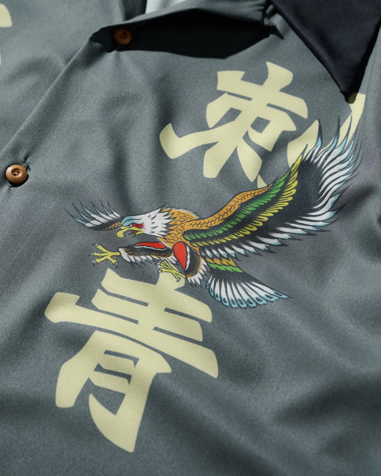 GRS X 59TATTOO FLYING EAGLE OVERPRINT SHIRT / DARK GREY