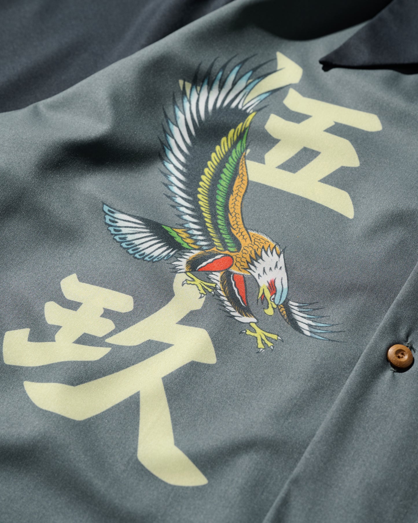 GRS X 59TATTOO FLYING EAGLE OVERPRINT SHIRT / DARK GREY