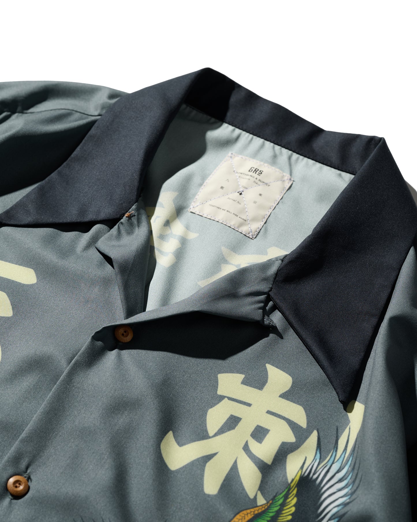 GRS X 59TATTOO FLYING EAGLE OVERPRINT SHIRT / DARK GREY