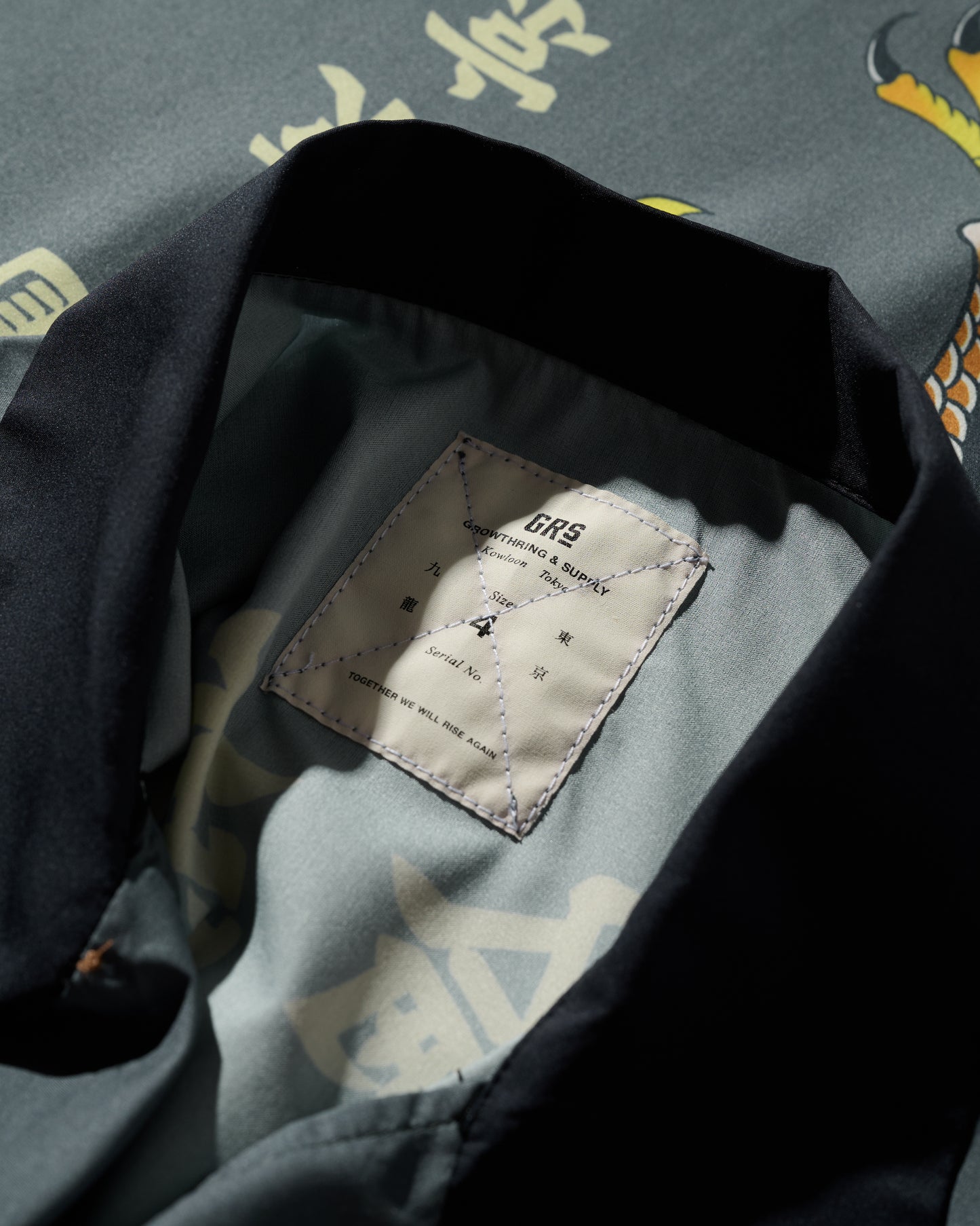 GRS X 59TATTOO FLYING EAGLE OVERPRINT SHIRT / DARK GREY