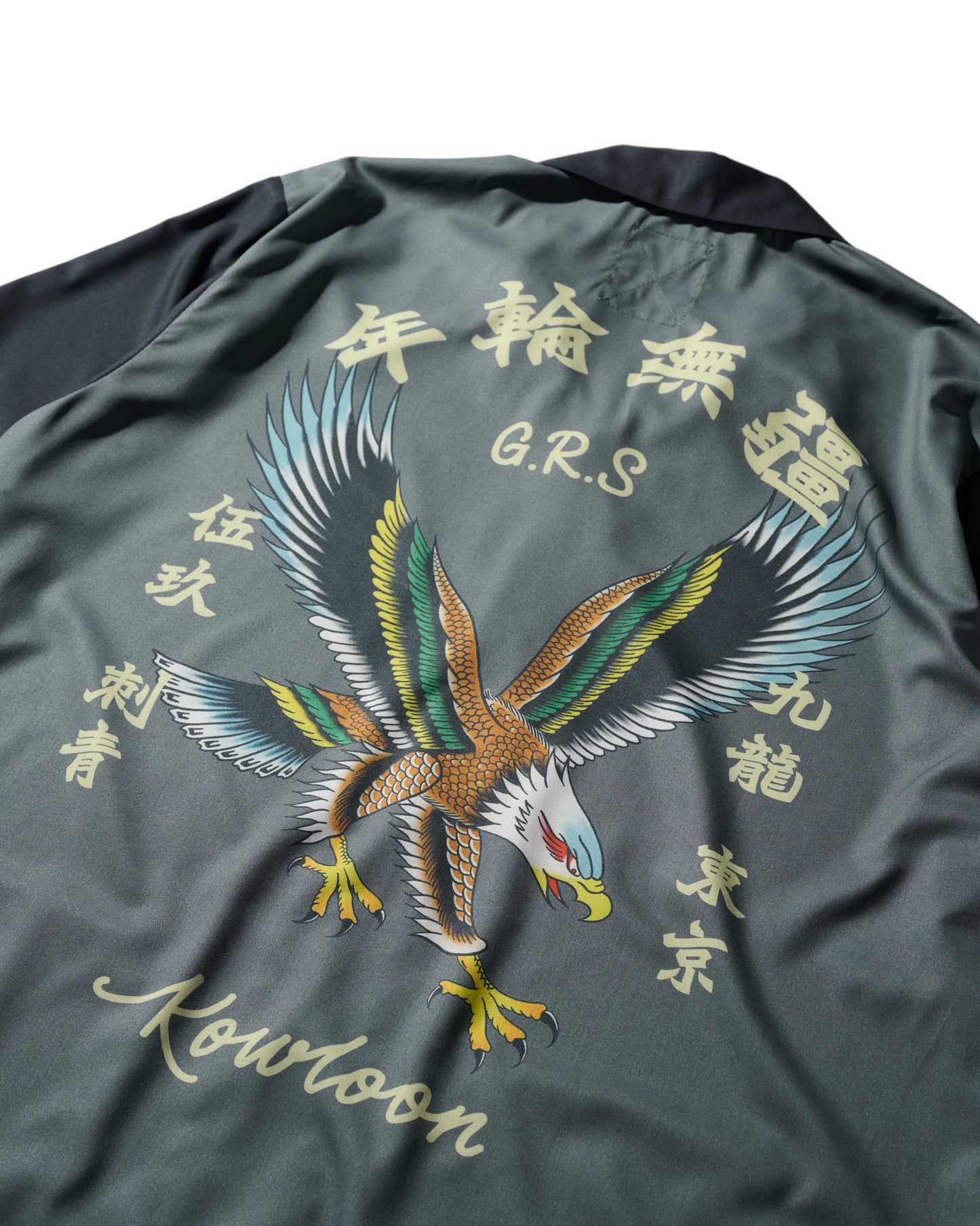 GRS X 59TATTOO FLYING EAGLE OVERPRINT SHIRT / DARK GREY