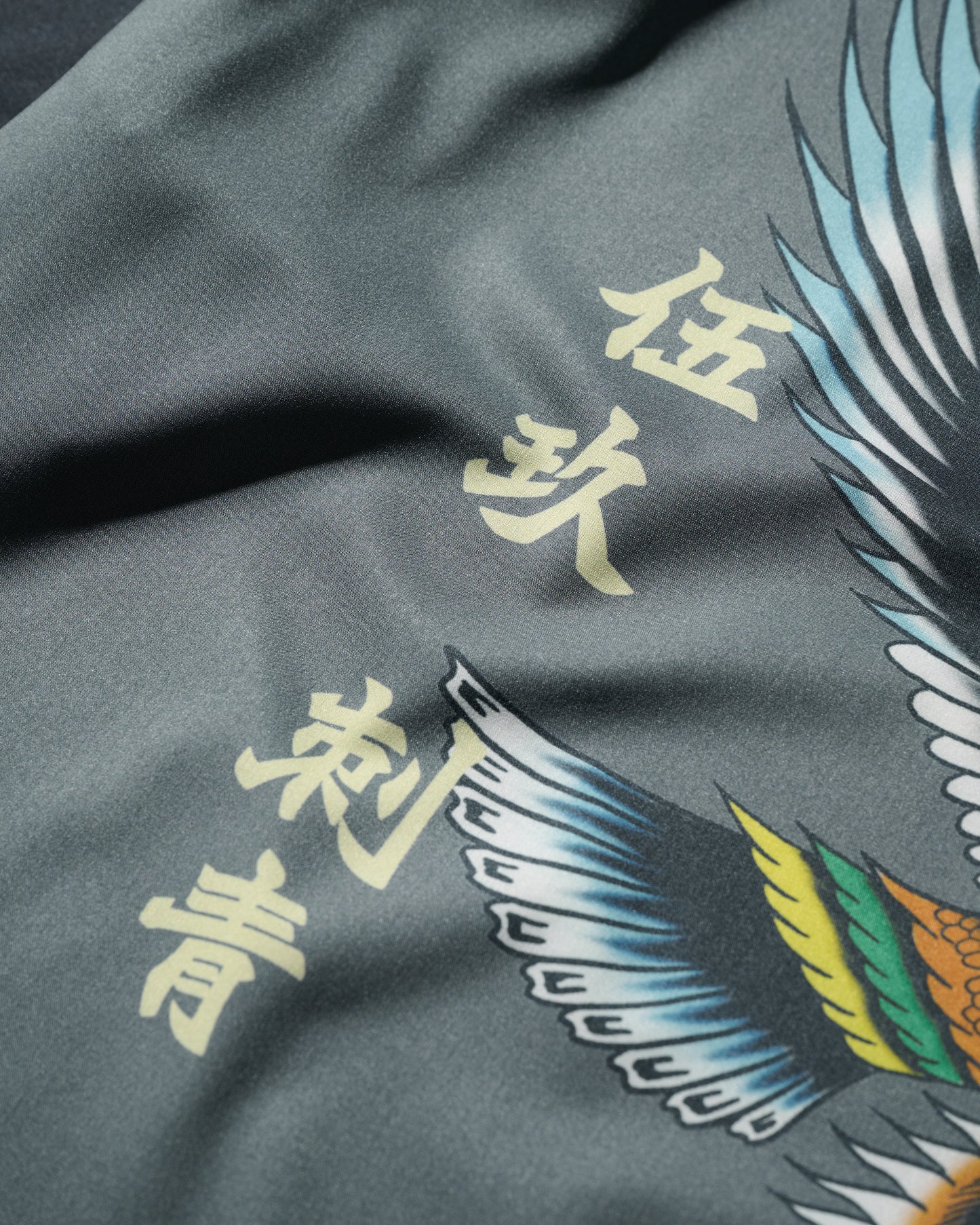 GRS X 59TATTOO FLYING EAGLE OVERPRINT SHIRT / DARK GREY