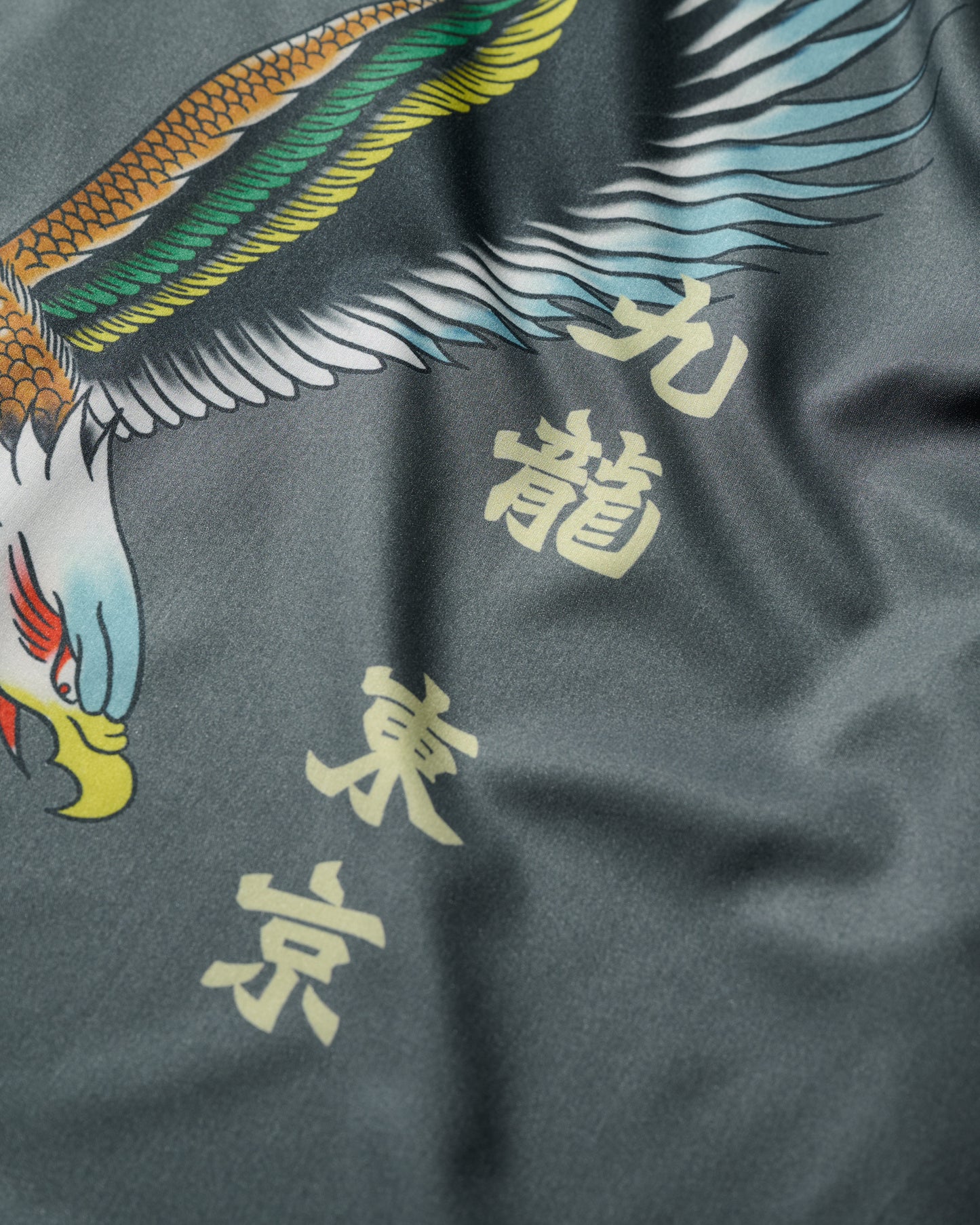 GRS X 59TATTOO FLYING EAGLE OVERPRINT SHIRT / DARK GREY