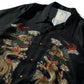 DOUBLE DRAGON OVERPRINT CREPE SHIRT / BLACK