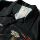 DOUBLE DRAGON OVERPRINT CREPE SHIRT / BLACK