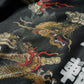 DOUBLE DRAGON OVERPRINT CREPE SHIRT / BLACK