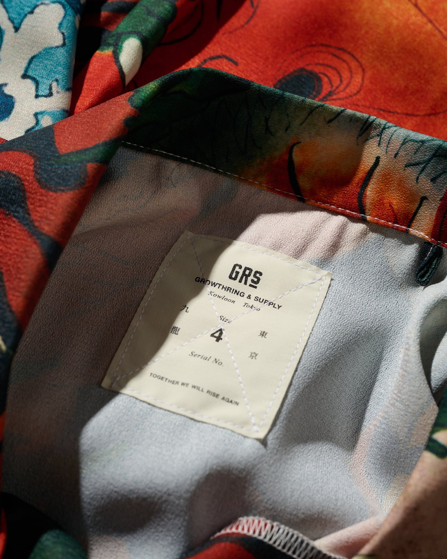 DOWNHILL TIGER & DRAGON" OVERPRINT CREPE SHIRT / ORIGIN