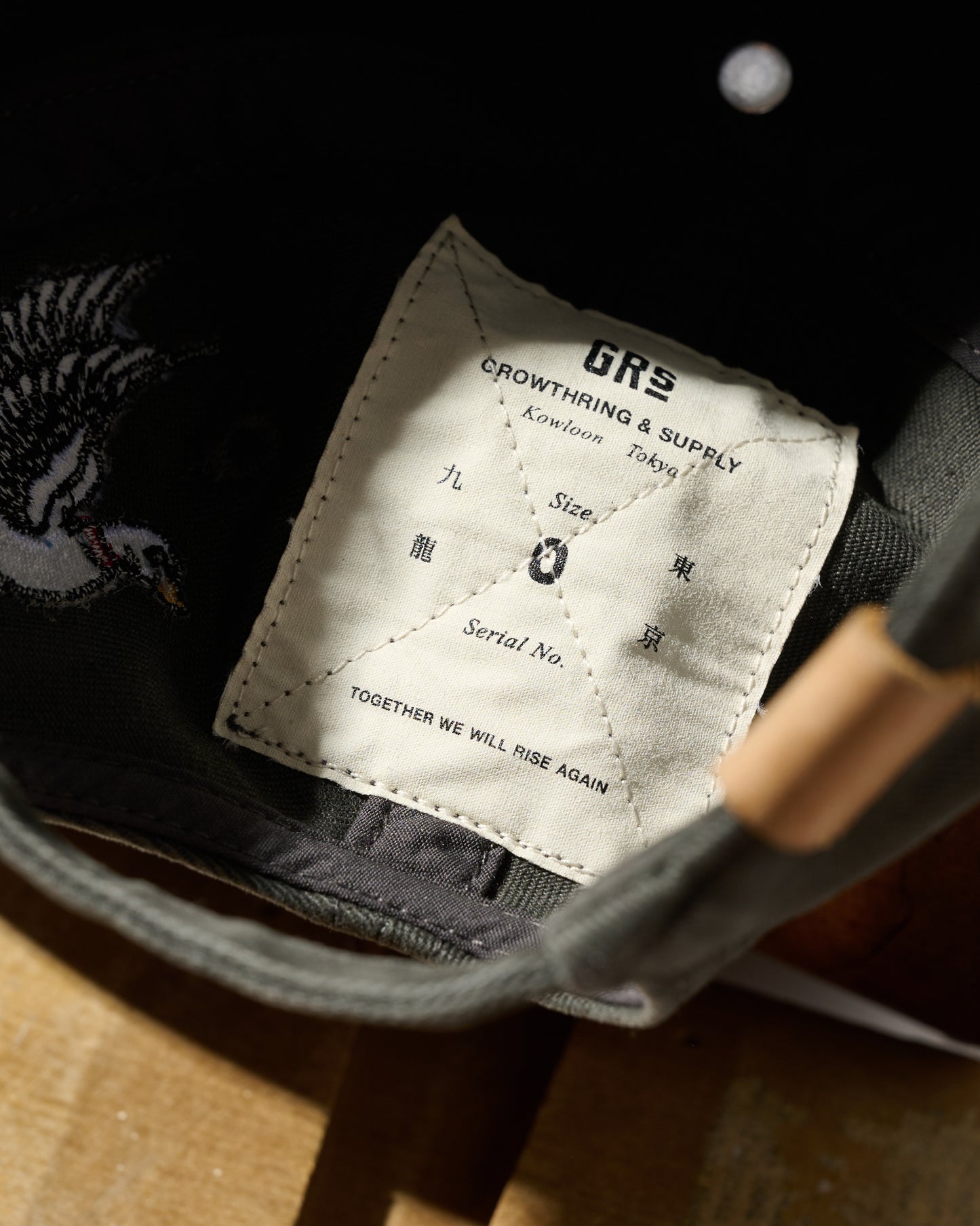 GRS X 59TATTOO WASHED EMBROIDERY CAP / DARK GREY