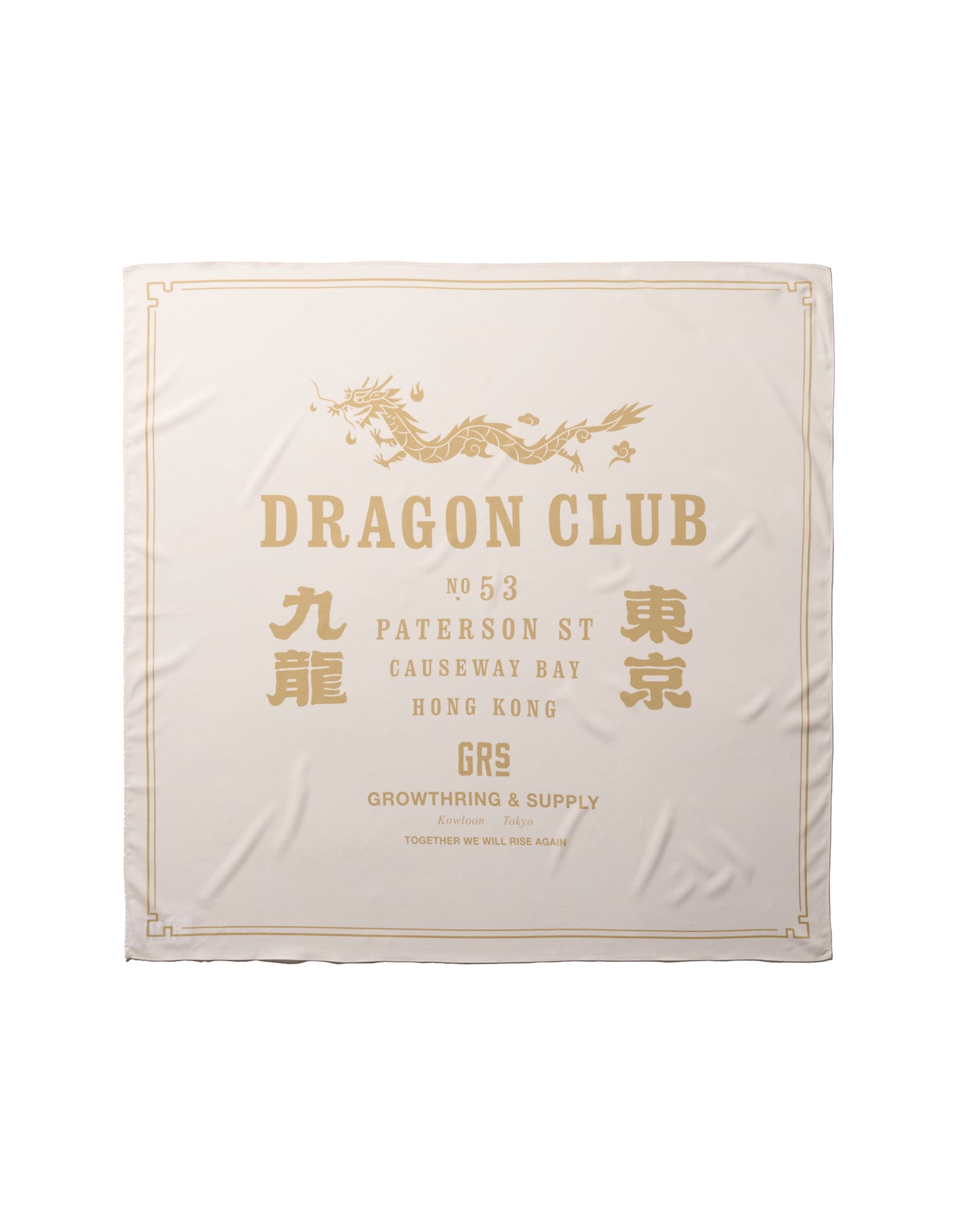 GRS DRAGON CLUB BANDANA / WHITE