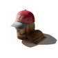 SUN FADED DISTRESSED “GRS” TWO TONE CAP / OLIVE & RED