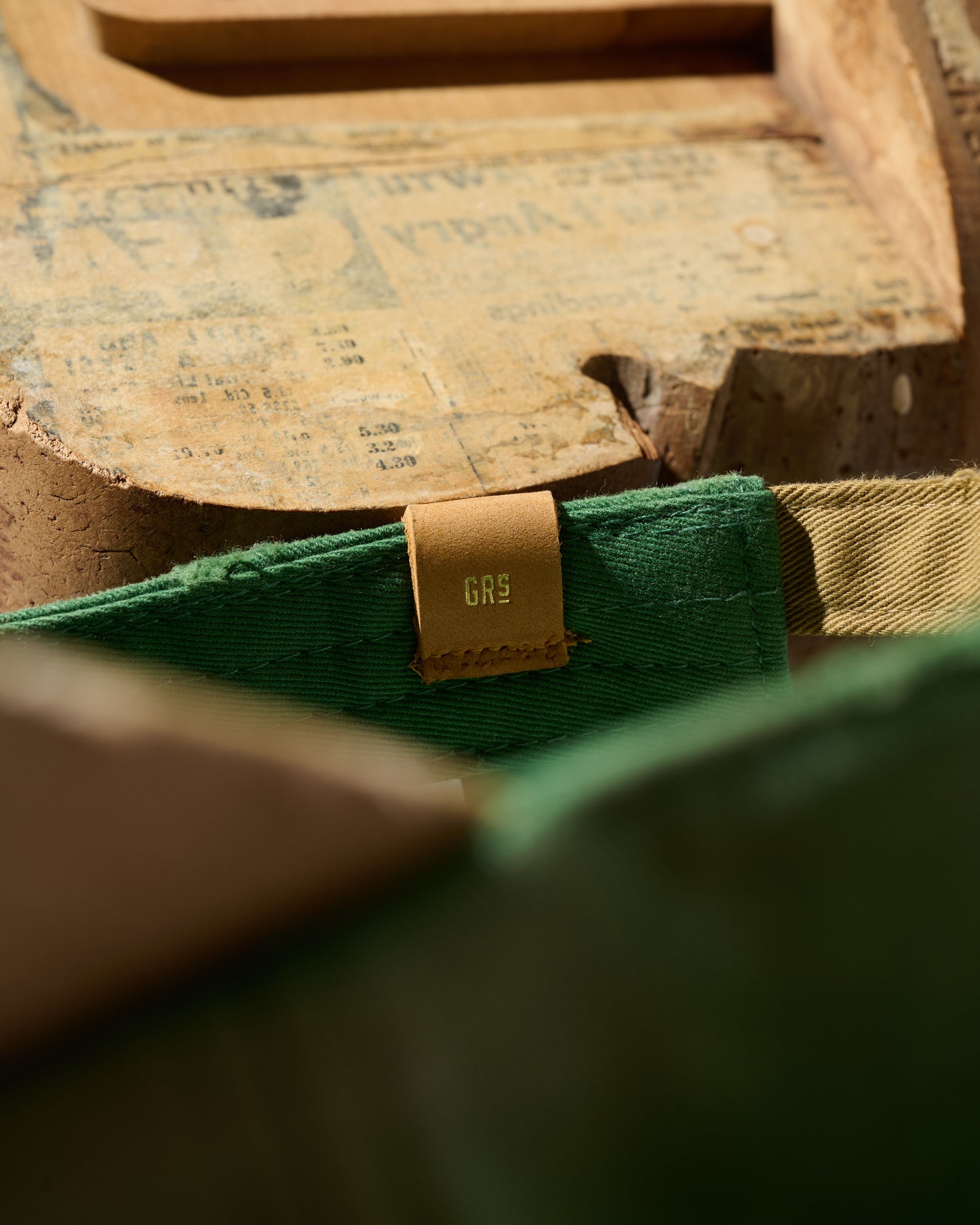 SUN FADED DISTRESSED “GRS” TWO TONE CAP / MUSTARD & GREEN