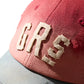 SUN FADED DISTRESSED “GRS” TWO TONE CAP / OLIVE & RED