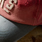 SUN FADED DISTRESSED “GRS” TWO TONE CAP / OLIVE & RED