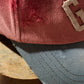 SUN FADED DISTRESSED “GRS” TWO TONE CAP / OLIVE & RED