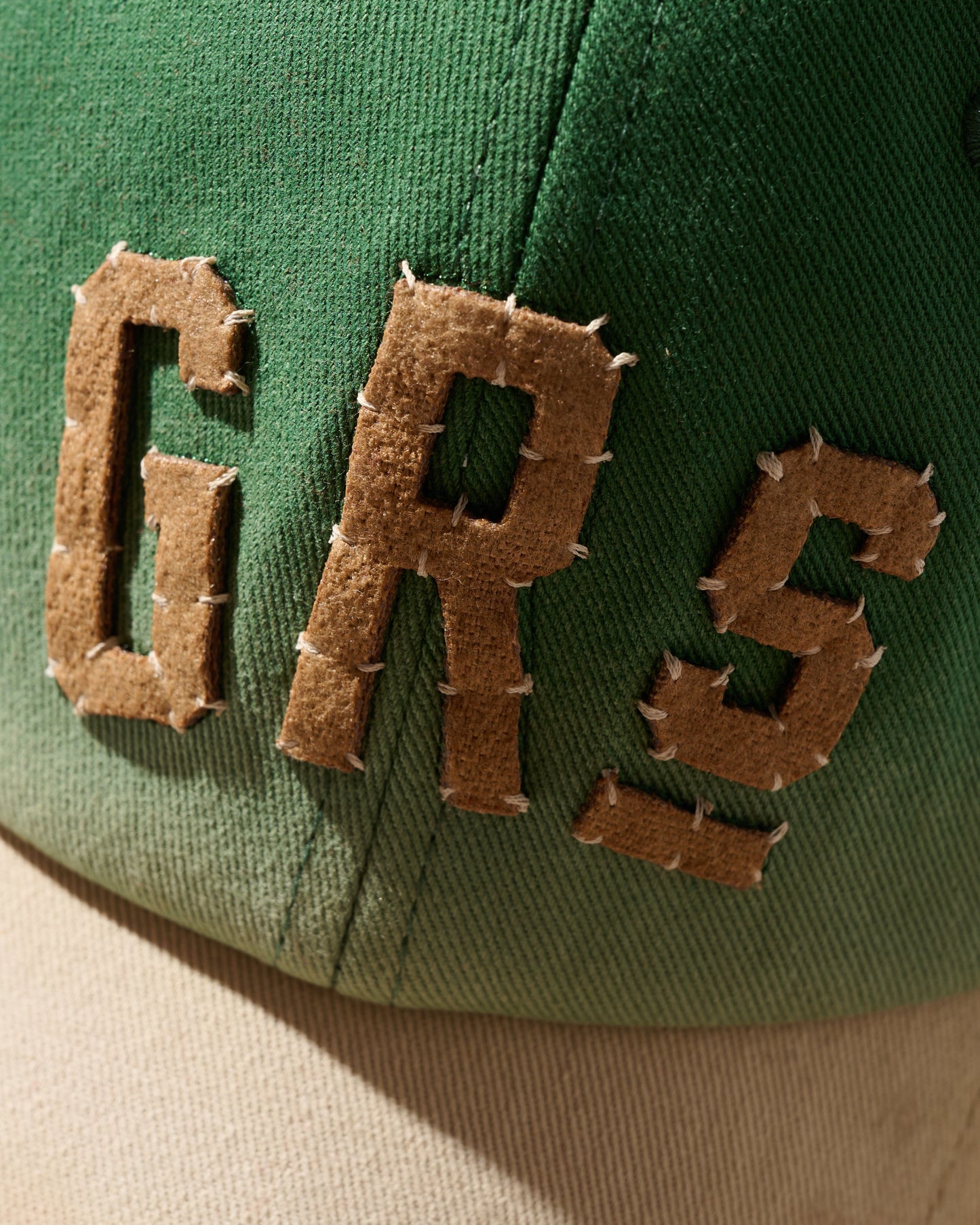 SUN FADED DISTRESSED “GRS” TWO TONE CAP / MUSTARD & GREEN