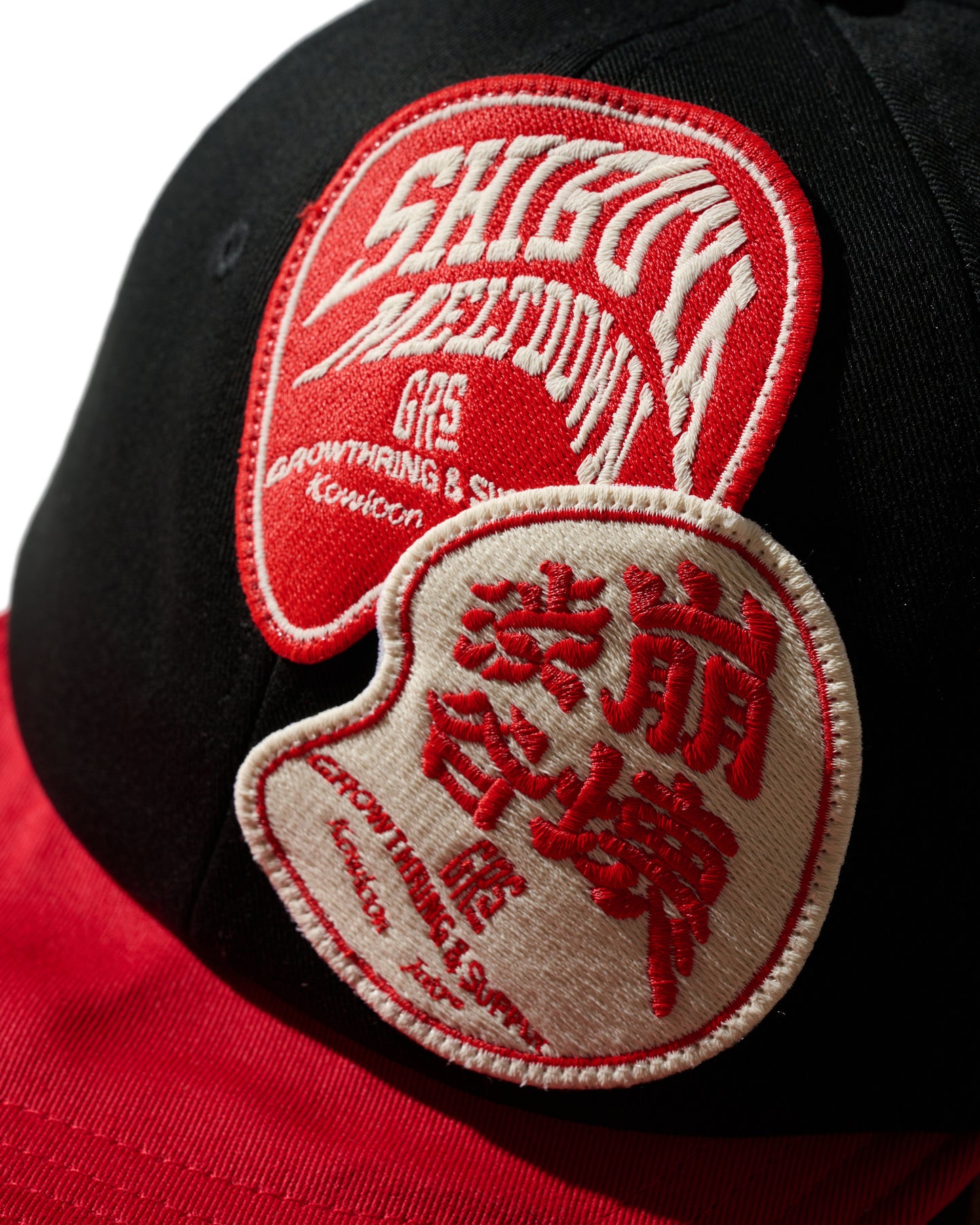EMBROIDERY PATCH CAP / RED & BLACK