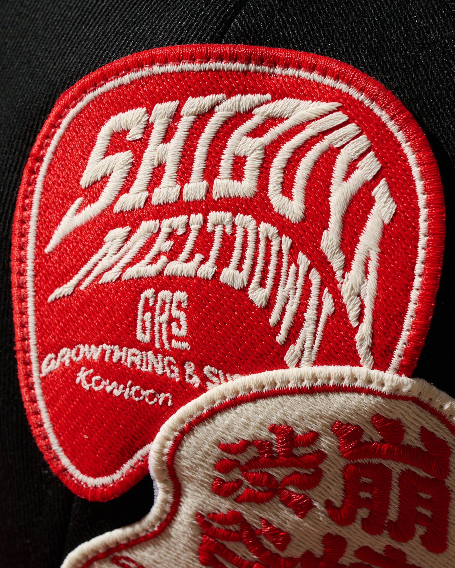 EMBROIDERY PATCH CAP / RED & BLACK