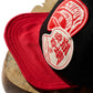 EMBROIDERY PATCH CAP / RED & BLACK