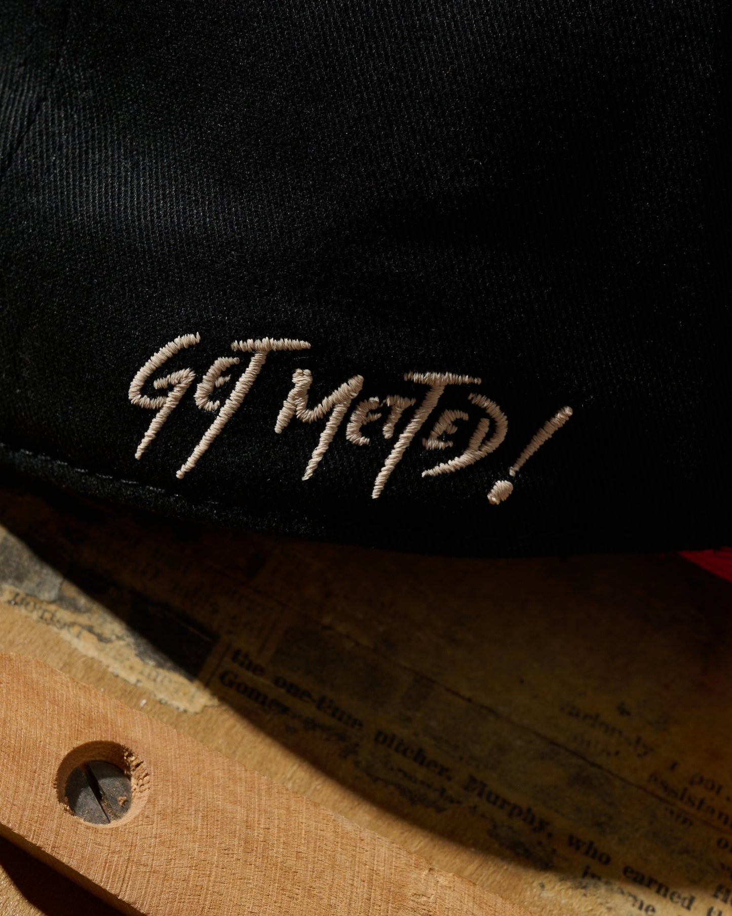 EMBROIDERY PATCH CAP / RED & BLACK