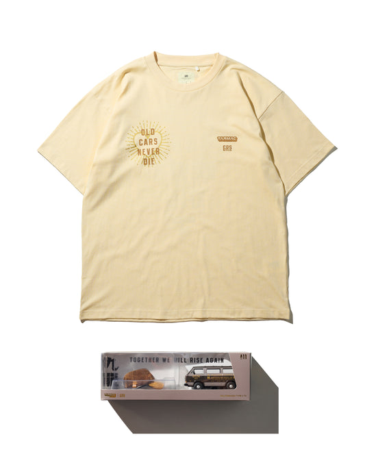 GRS X TARMAC WORKS “OLD CAR NEVER DIE” TEE + 1/64 VOLKSWAGEN T3 VAN VW / SPECIAL EDITION