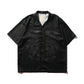DOUBLE DRAGON OVERPRINT CREPE SHIRT / MONO BLACK