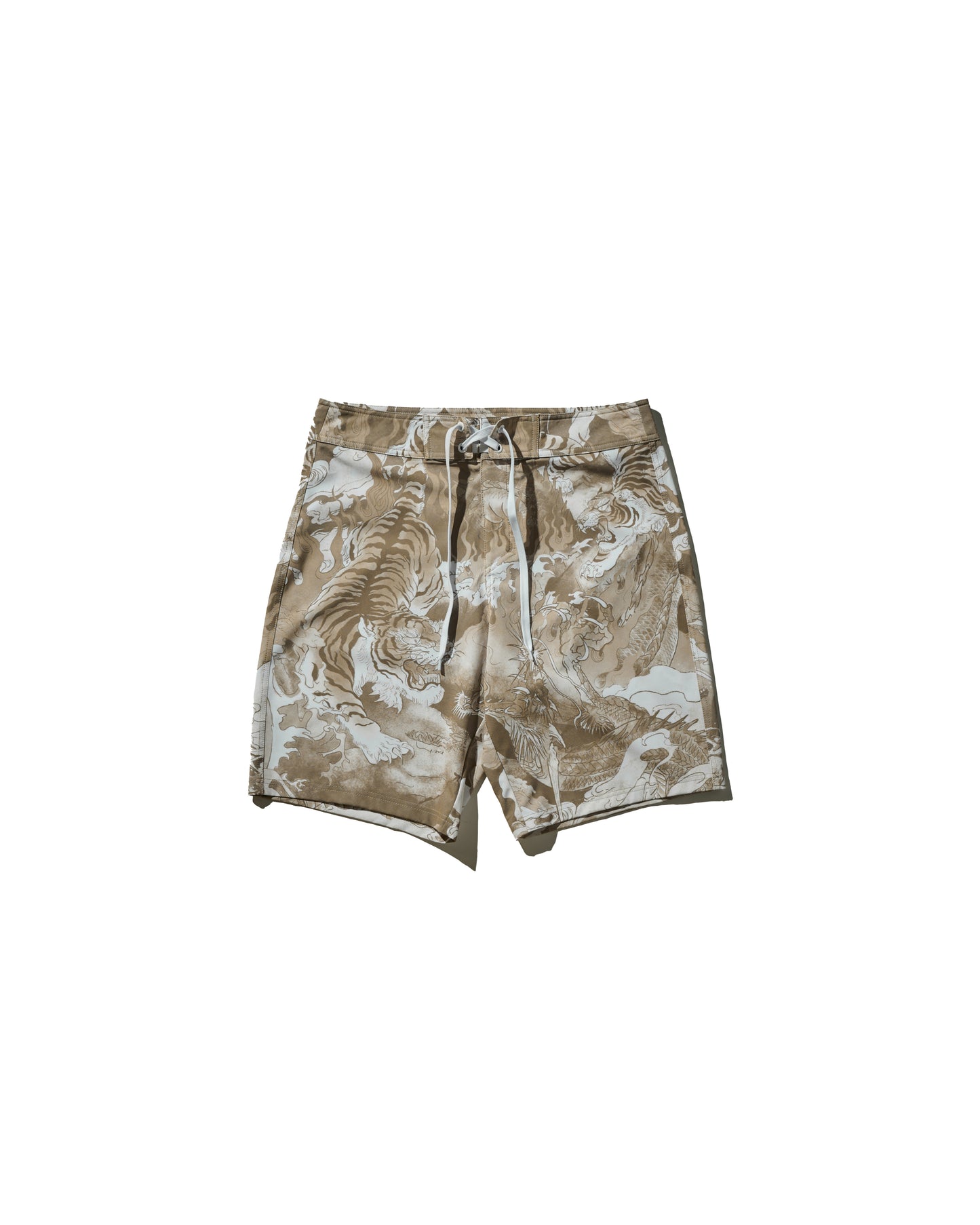 DOWNHILL TIGER & DRAGON  SWIM SHORTS / SAFARI
