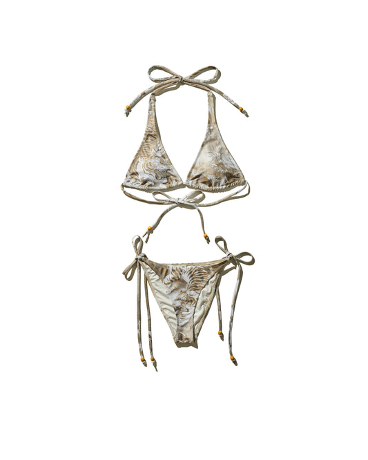 DOWNHILL TIGER & DRAGON BIKINI SET / BEIGE