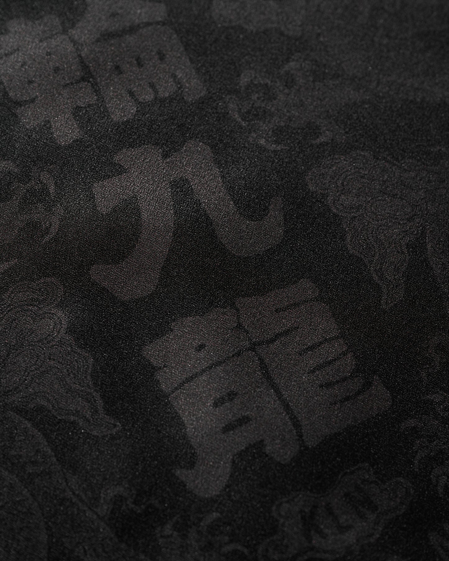 DOUBLE DRAGON OVERPRINT CREPE SHIRT / MONO BLACK