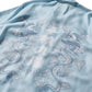 DOUBLE DRAGON OVERPRINT CREPE SHIRT / SEASIDE BLUE