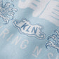 DOUBLE DRAGON OVERPRINT CREPE SHIRT / SEASIDE BLUE