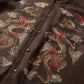 DOUBLE DRAGON OVERPRINT CREPE SHIRT / BROWN