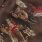 DOUBLE DRAGON OVERPRINT CREPE SHIRT / BROWN