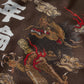 DOUBLE DRAGON OVERPRINT CREPE SHIRT / BROWN