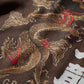 DOUBLE DRAGON OVERPRINT CREPE SHIRT / BROWN