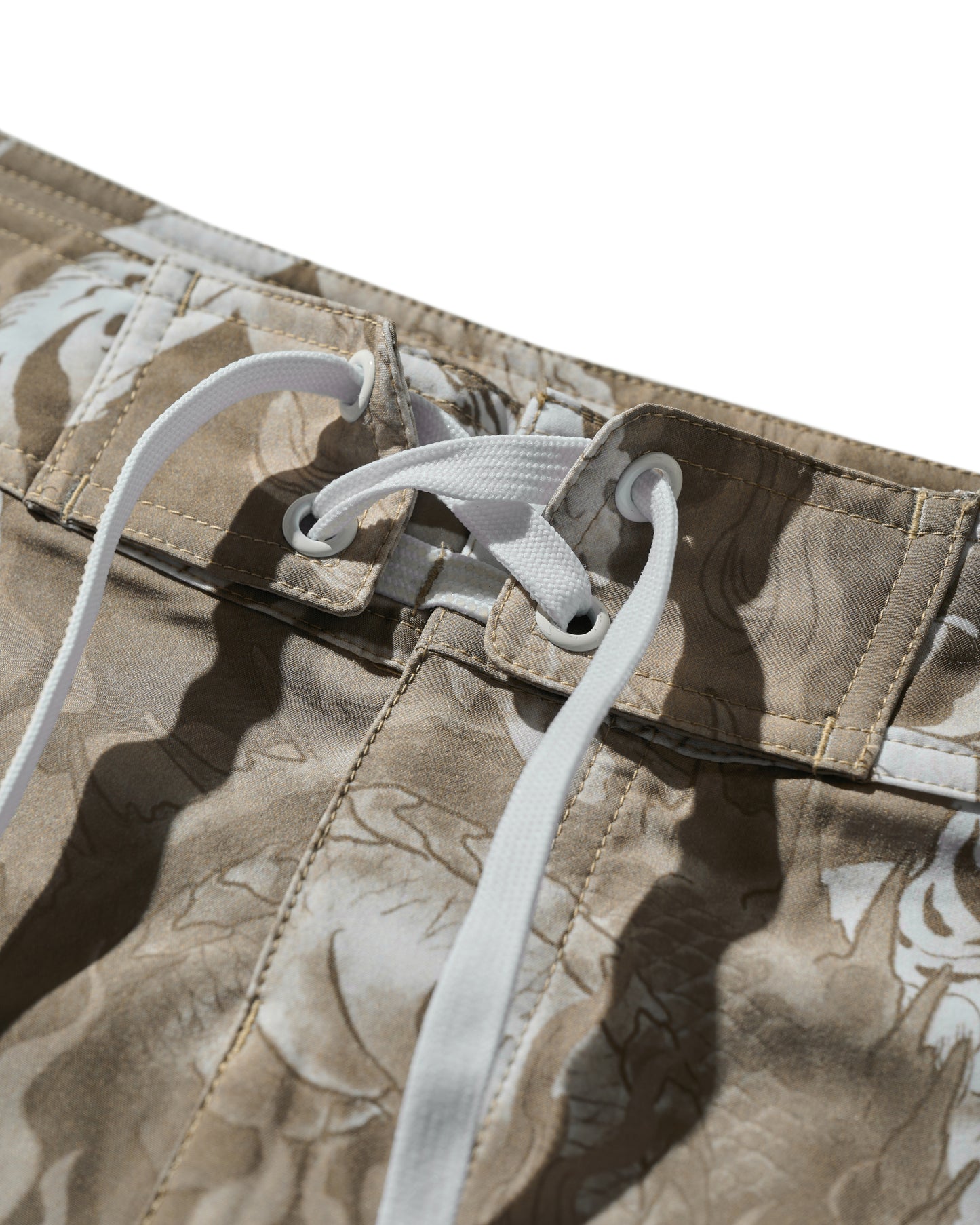 DOWNHILL TIGER & DRAGON  SWIM SHORTS / SAFARI