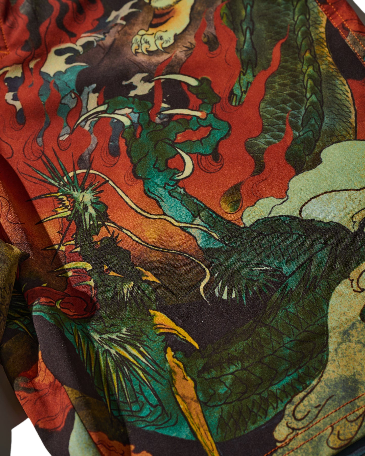 DOWNHILL TIGER & DRAGON SWIM SHORTS / ORIGIN