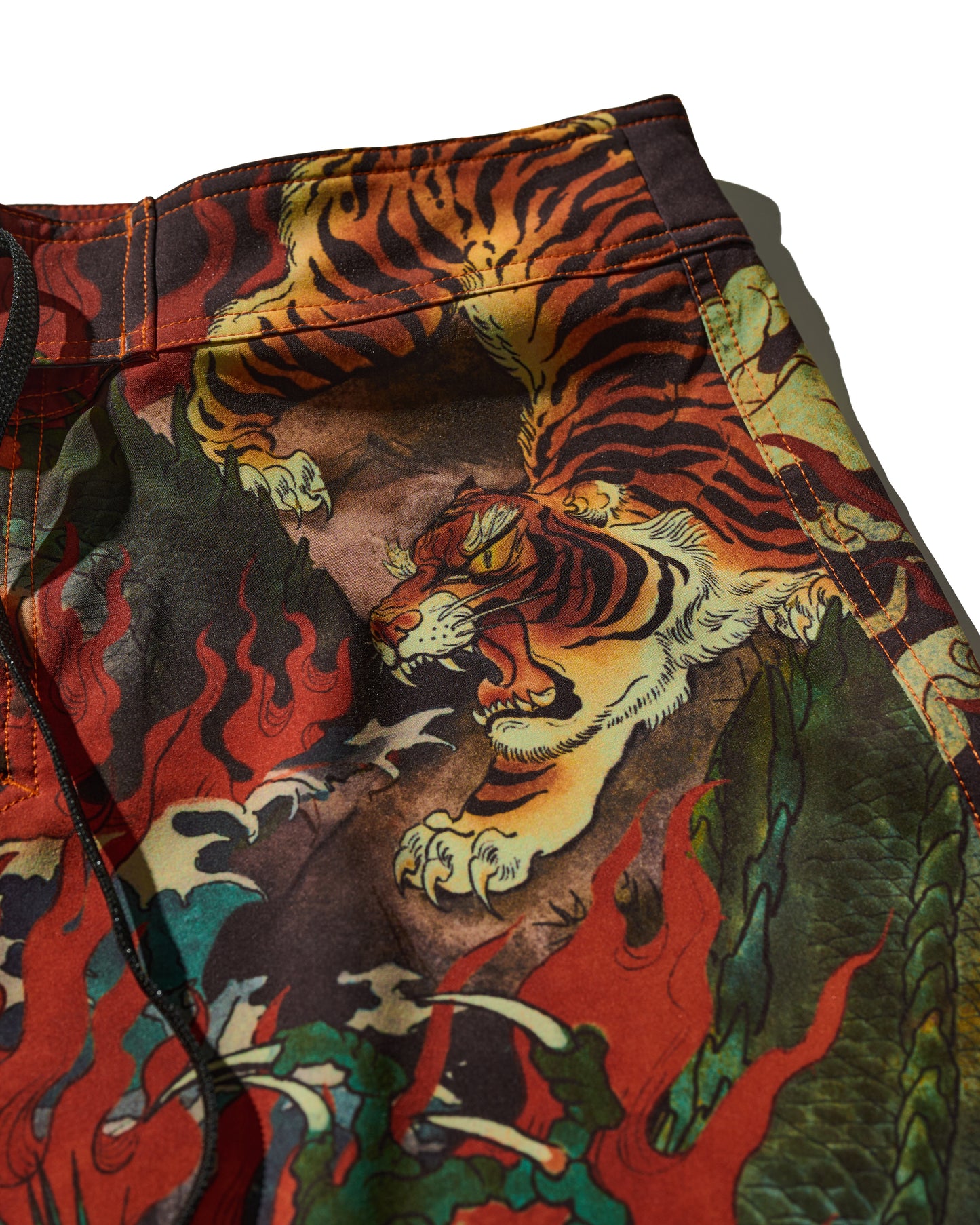 DOWNHILL TIGER & DRAGON SWIM SHORTS / ORIGIN