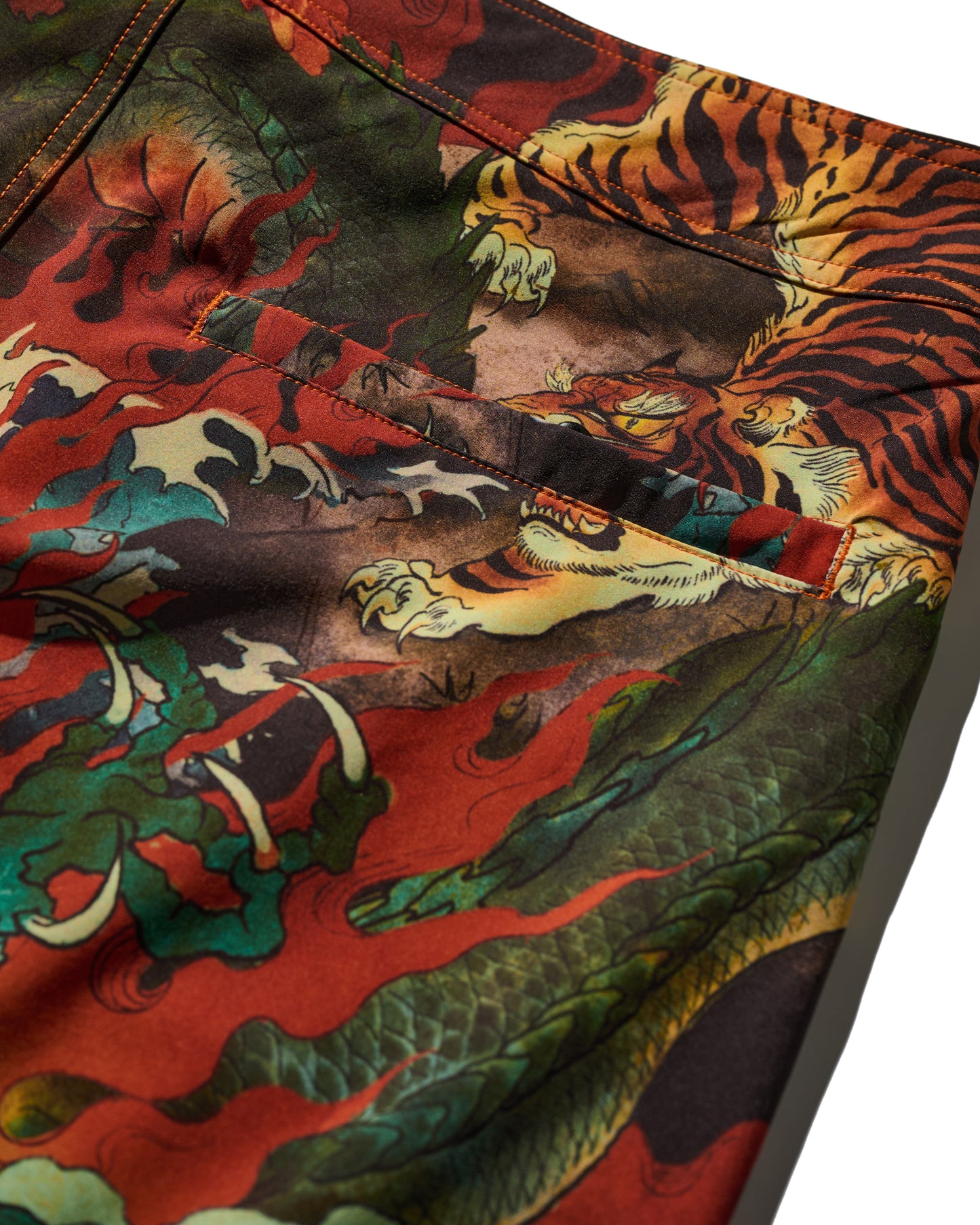 DOWNHILL TIGER & DRAGON SWIM SHORTS / ORIGIN