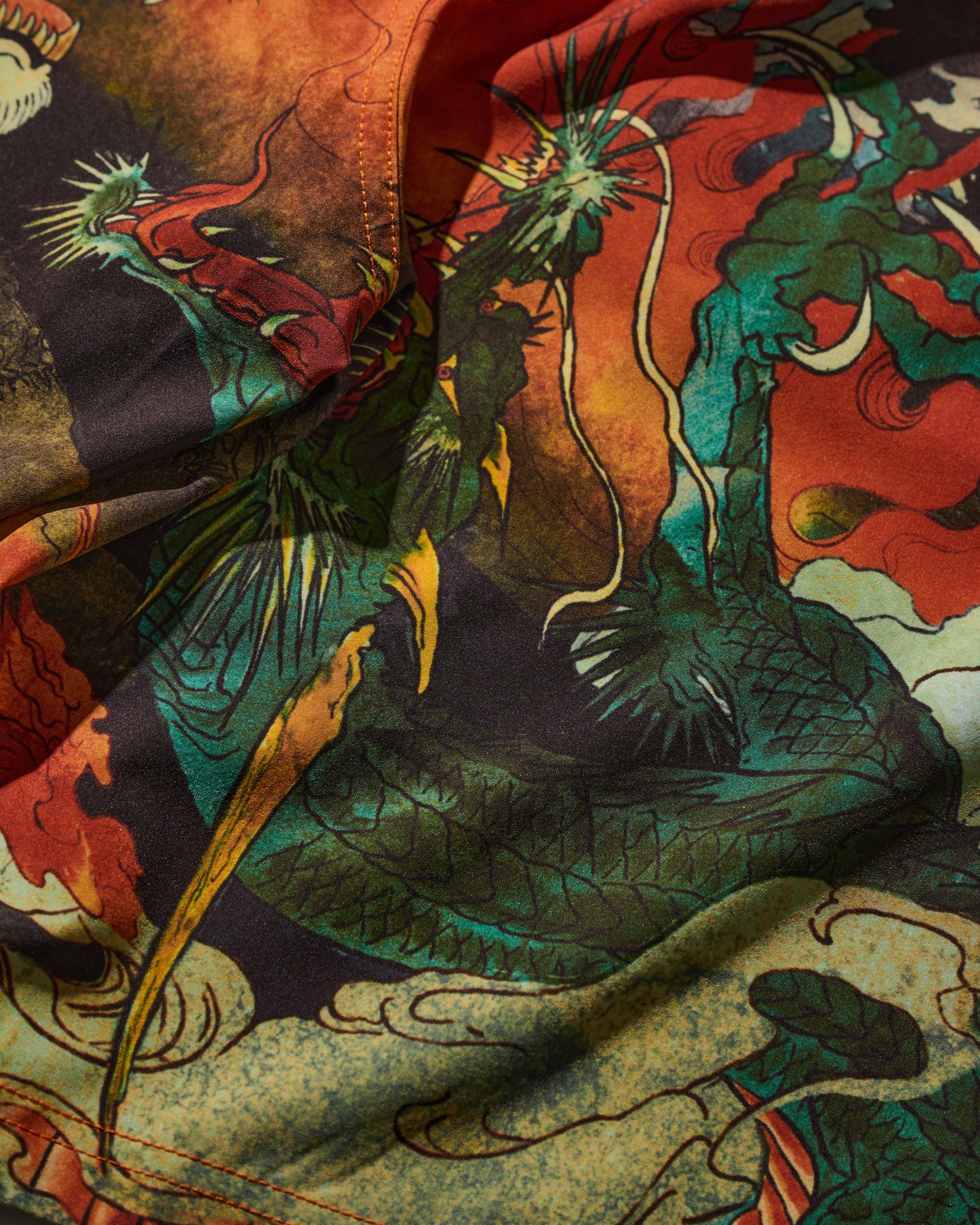 DOWNHILL TIGER & DRAGON SWIM SHORTS / ORIGIN