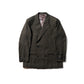 DOUBLE BREASTED TWEED BLAZER / COCOA BROWN