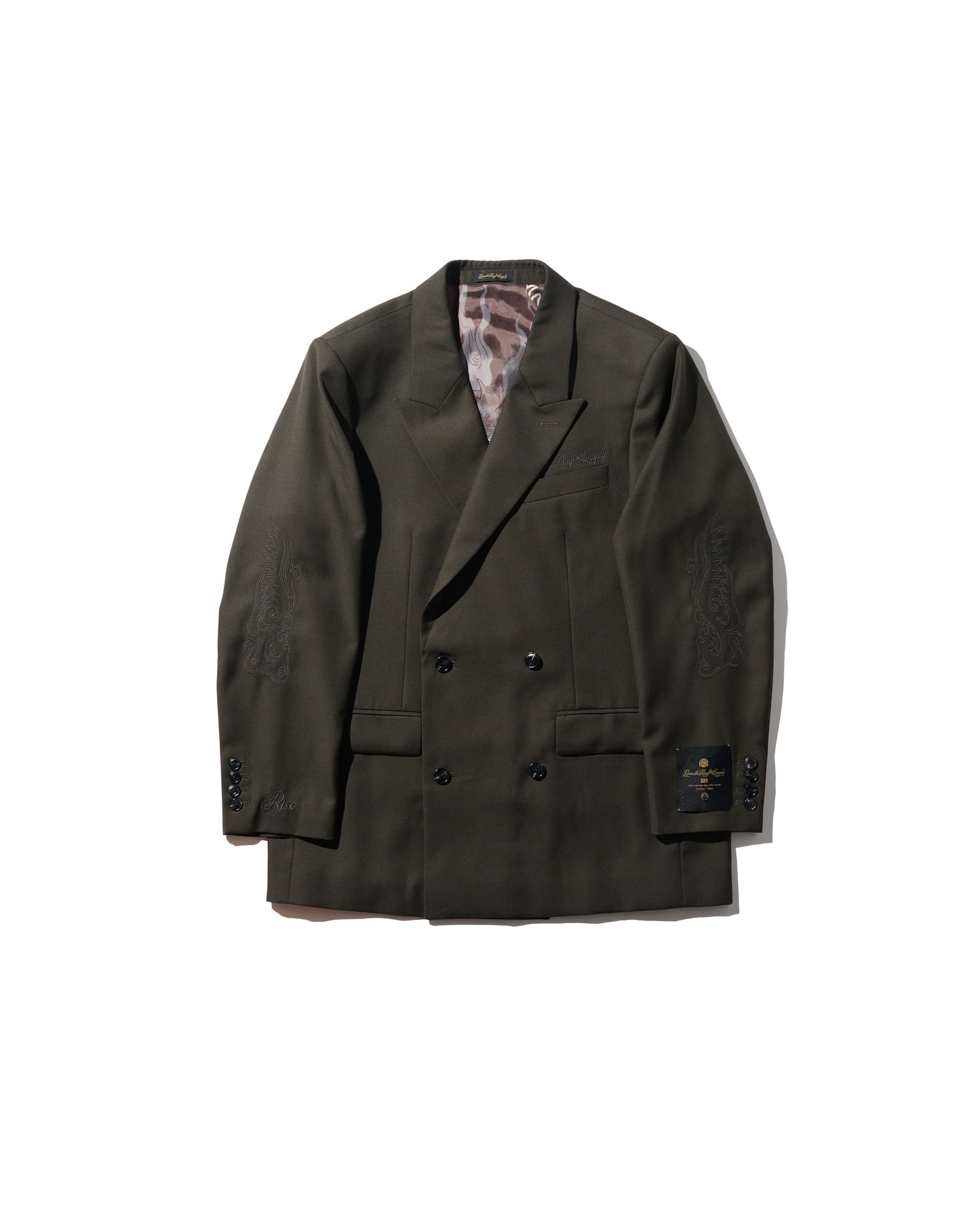 DOUBLE BREASTED TWEED BLAZER / COCOA BROWN